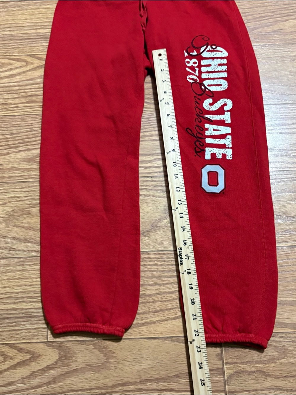 Soffe NCAA OSU Ohio State Buckeyes Sweatpants Joggers Women’s Small Red - Picture 4 of 7